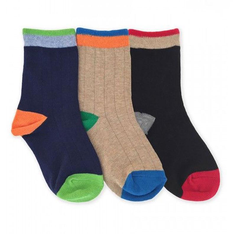 Boys Color Block Crew Socks by Jefferies Socks - The Boy's Store