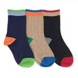 Boys Color Block Crew Socks by Jefferies Socks - The Boy's Store