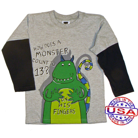 Boys' Counting Monster Two in One Shirt by Mulberribush