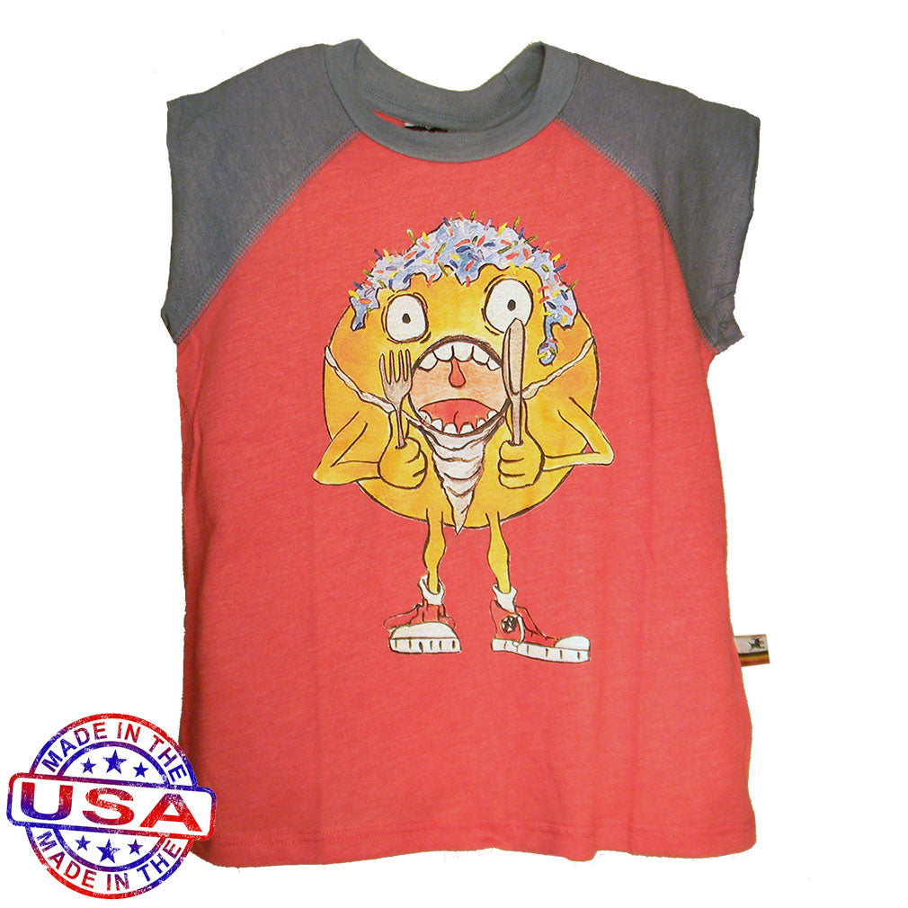 Boys Donut Raglan Tank Top by La Miniatura