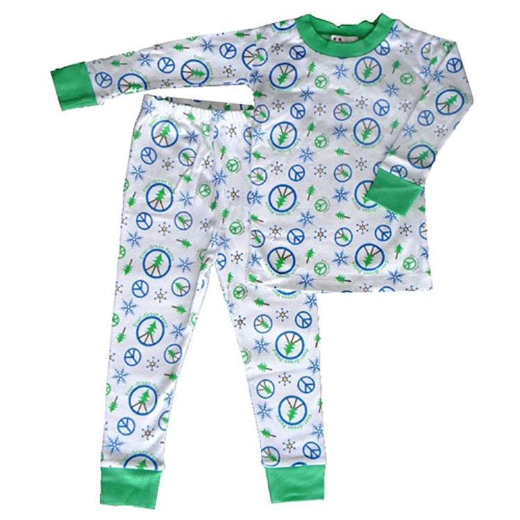 Toddler Boys Ever-Green Peace Pajama Set - The Boy's Store