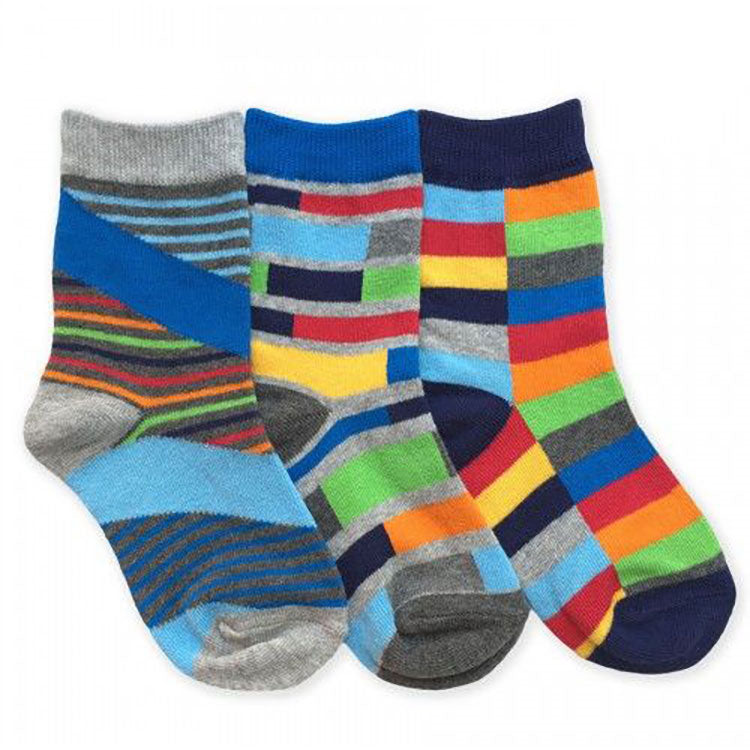 Boys Funky Stripe Crew Socks by Jefferies Socks