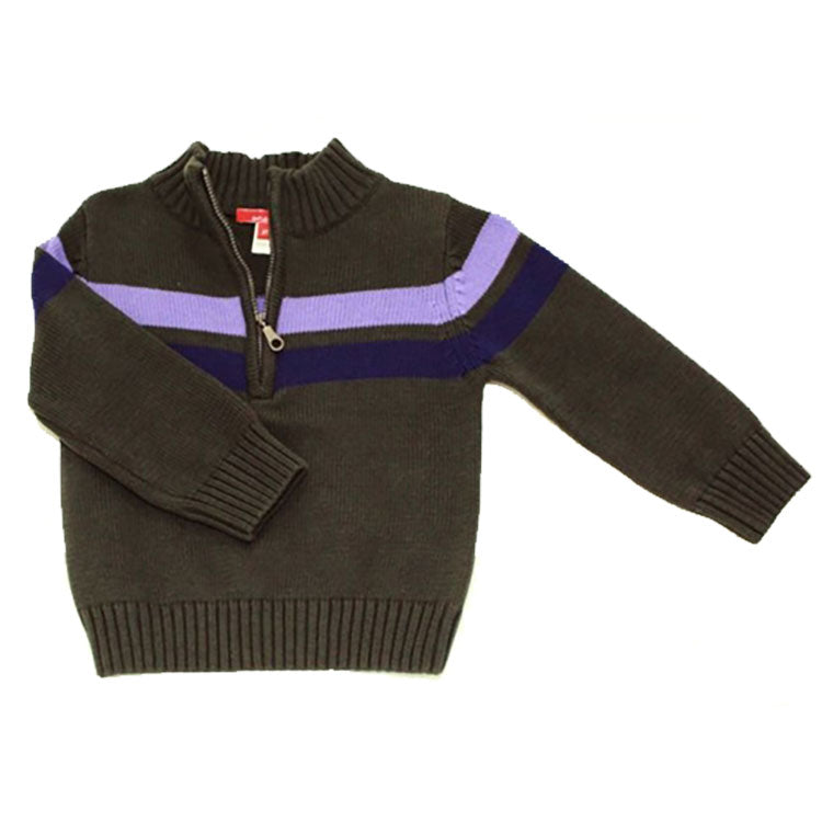 Boys' Striped Half-Zip Sweater by OneKid