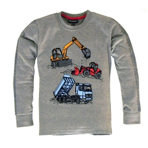 Boy's Construction Vehicle Shirt by CR Sports - The Boy's Store