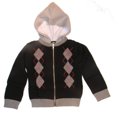 Boys' Punk Argyle Sweater with Tartan Patches by Monster Republic - The Boy's Store