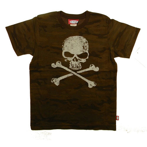 Boys' Mean Skull Camo Shirt by City Threads