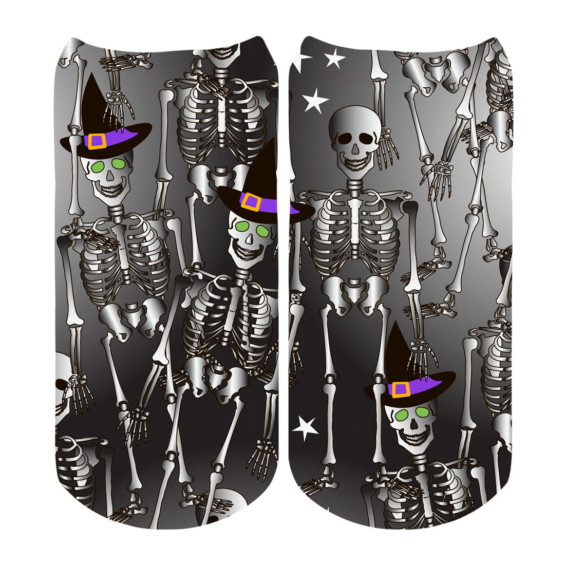 Boys Skeletons No Show Socks by Sublime Designs