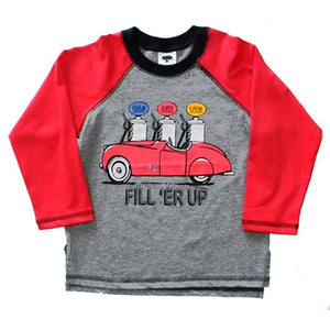 Boys Fill' Er Up Raglan Sleeve Shirt by Mulberribush - The Boy's Store