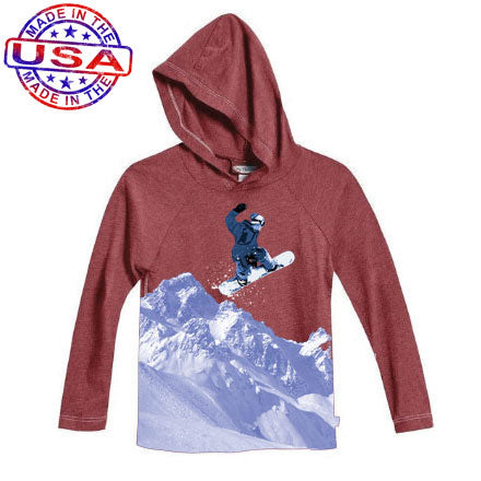 Boys Hooded Snowboard Shirt by City Threads