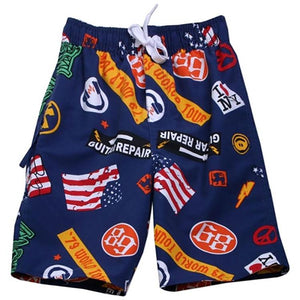 Boys Rock Sticker Swim Trunks by Wes and Willy - The Boy's Store
