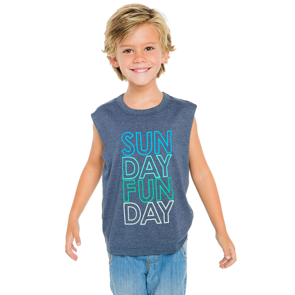 Boys Sunday Funday Muscle Tee by Chaser