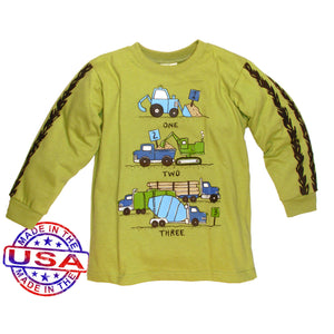 Boys' One Two Three Trucks Shirt by Mulberribush