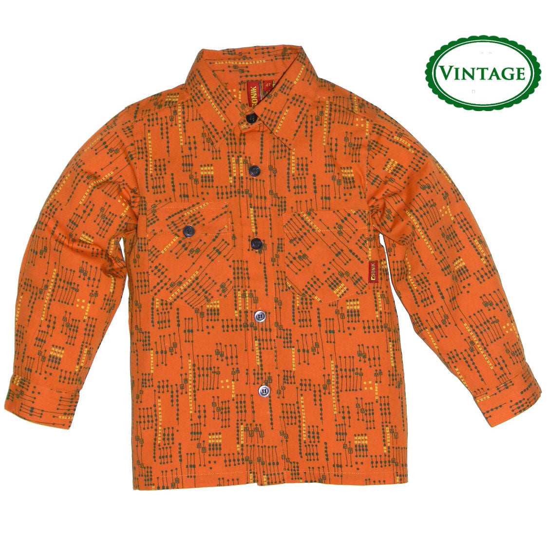 Boys Vintage Tangerine Woven Shirt by Sonik