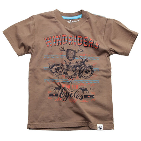 Boys Windrider V-neck Shirt by Wes and Willy