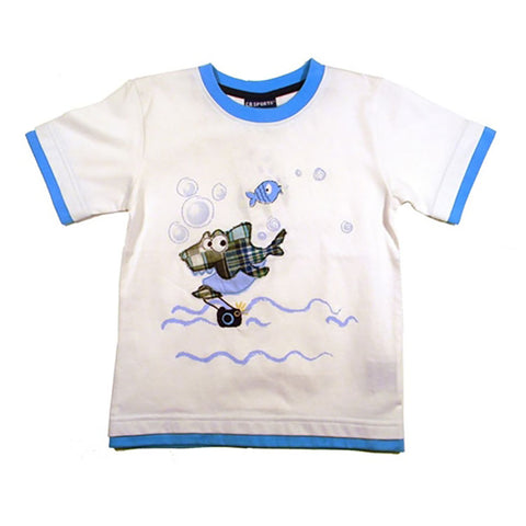 Little Boys Shark and Fish Shirt by CR Sport
