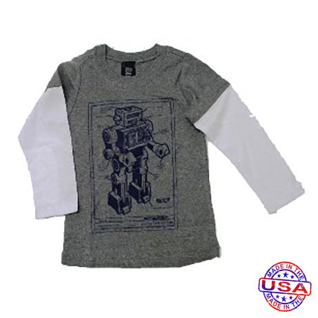 Boys' Robot Blueprint Shirt by Ragtop