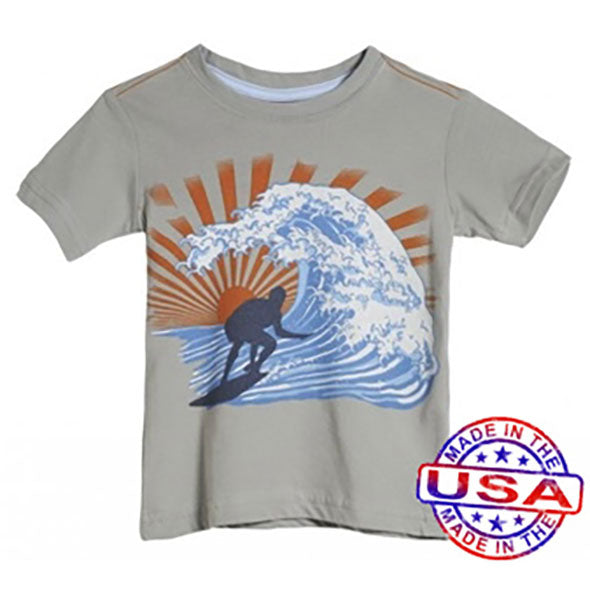Little Boys' Japanese Surf Sunset Shirt by City Threads