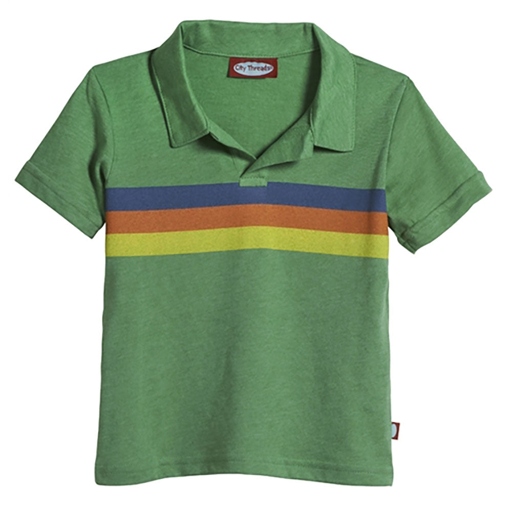 Boys' Three Stripes Polo Shirt by City Threads
