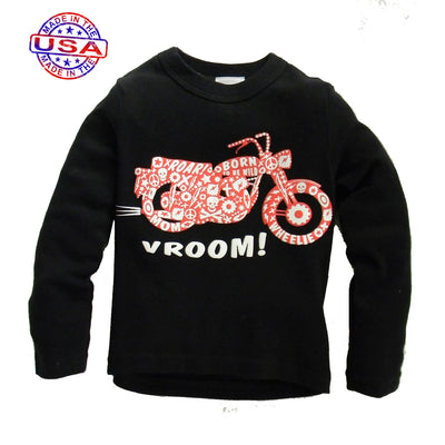 Little Boys Motorcylce Print Shirt