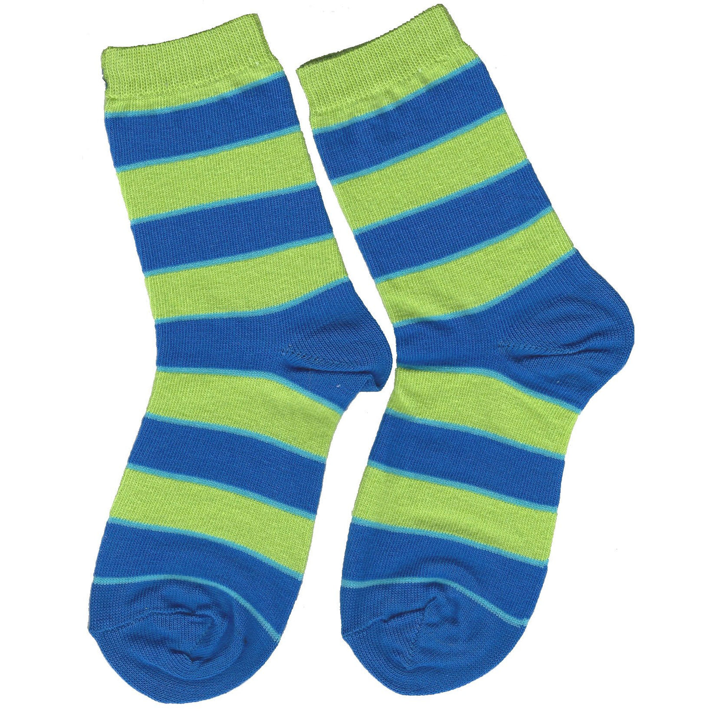 Boys Lime Striped Crew Socks by Jefferies Socks - The Boy's Store