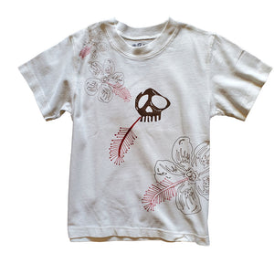 Boys Skull and Hibiscus Shirt by Wes and Willy