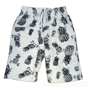 Boys Pineapple Skulls Shorts by Wes and Willy