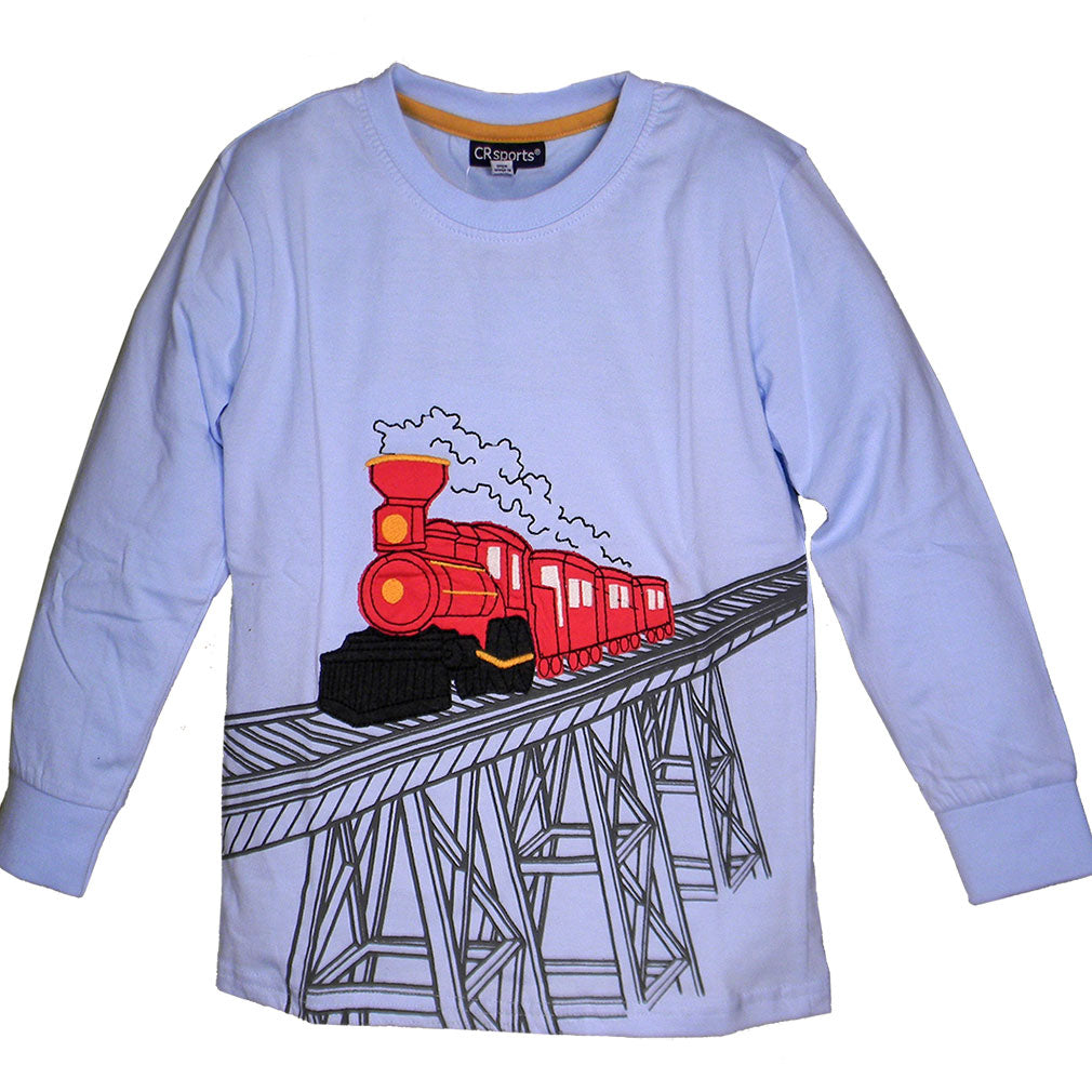 Boys' Train on Bridge Shirt by CR Sports