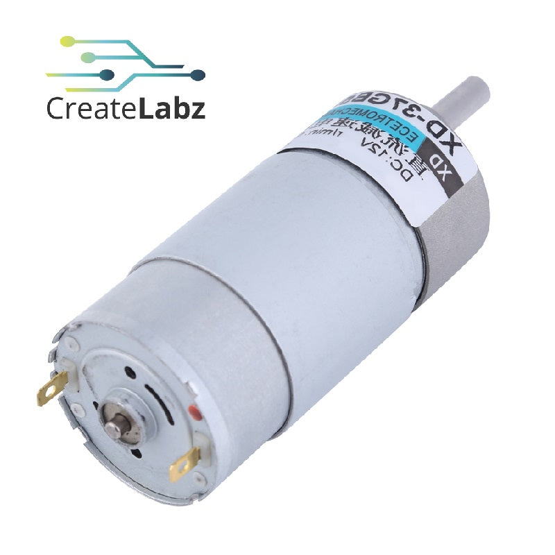500 RPM DC 12V 15W DC Geared Motor Low Loss Wear-resistant for Automation Equipment Geared Motor 