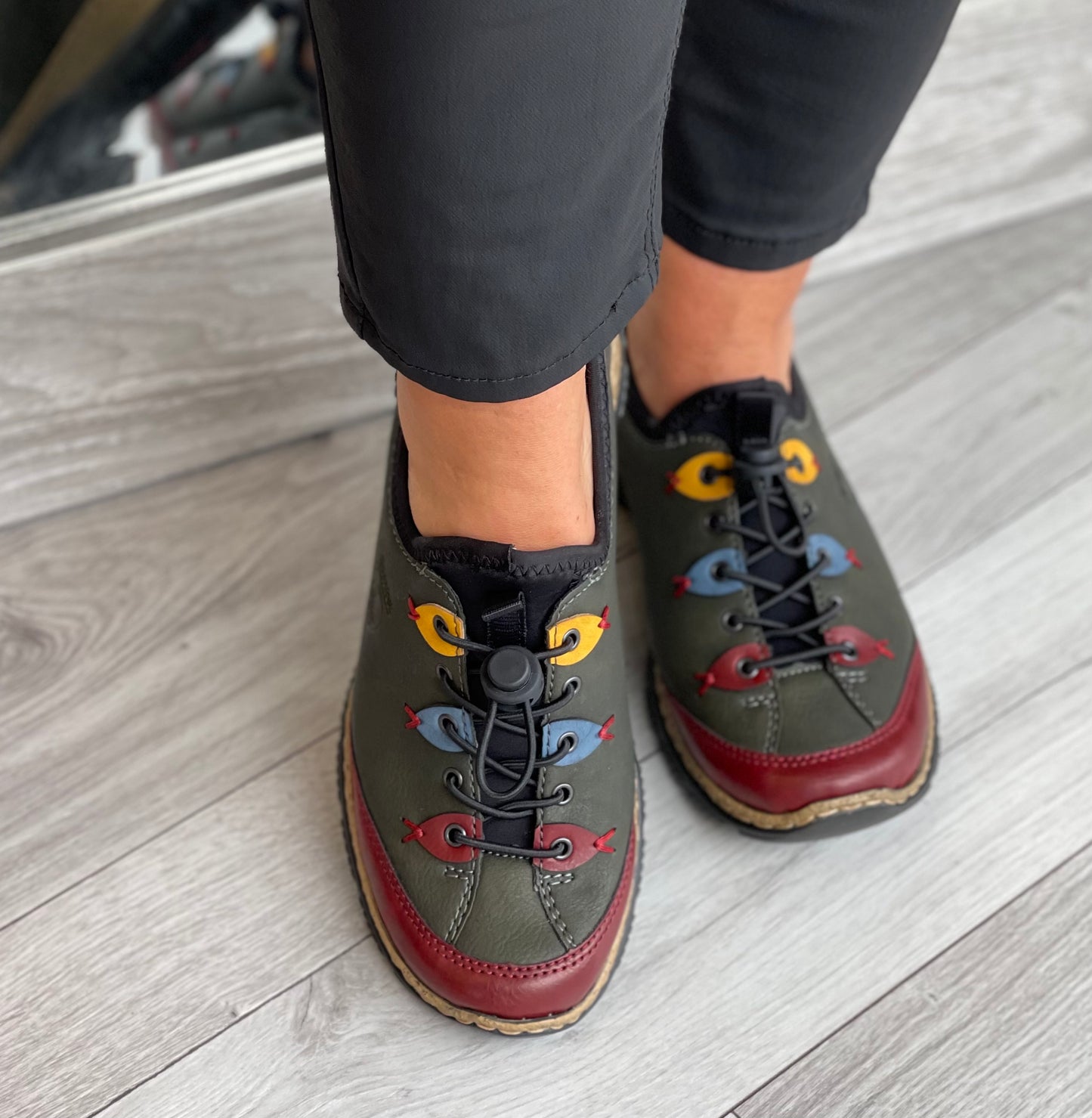 Rieker - Green Combo Casual Shoe