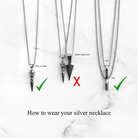 Men's silver necklace/How to wear your Nixir