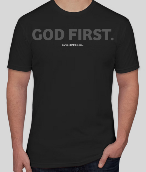 GOD FIRST. Unisex Crew Tee