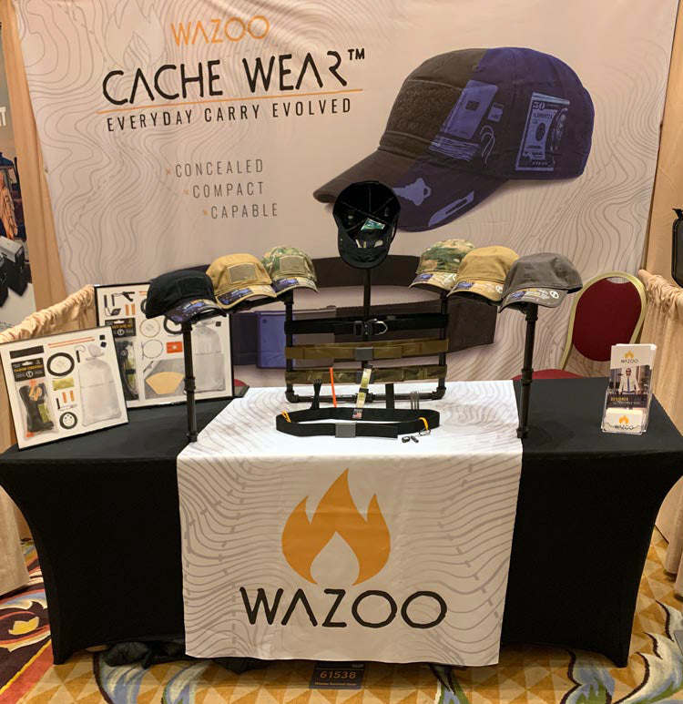 Wazoo Shot Show booth at the 2020 Pop-up Preview