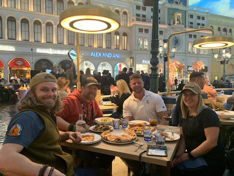 Dining in vegas with friends