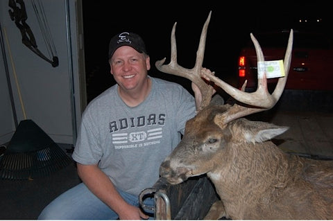 Shawn O'Connor hunting in Iowa on his 40-acre farm.