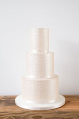 Wedding Cake with pearls, Union Cakes Manchester