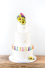 Union Cakes Manchester and Chesire. Colourful wedding cake