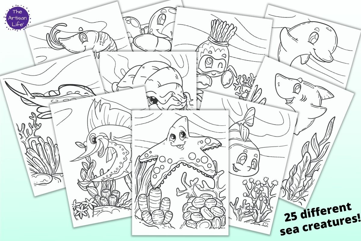 sea life printable coloring pages