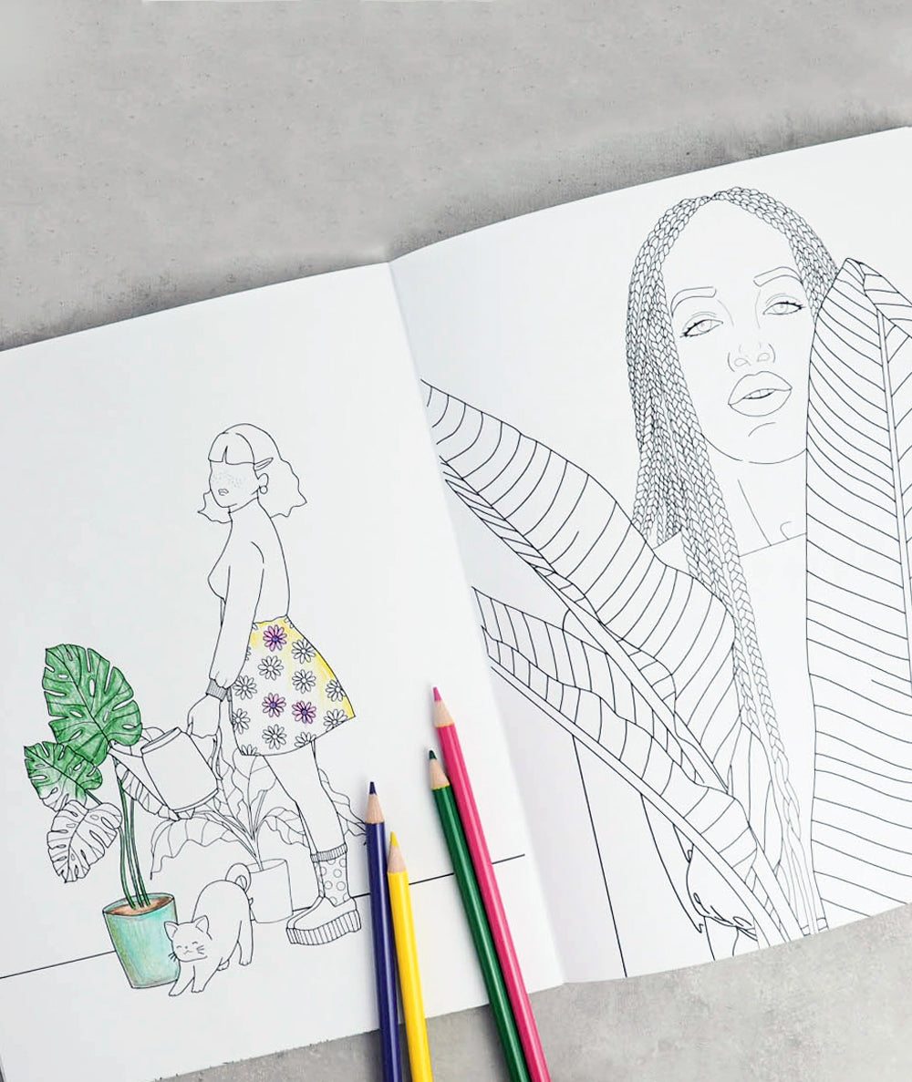 Coloring Book + Pencil Set