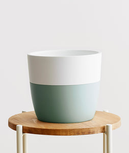 Designed by Ansel & Ivy in San Francisco, California. Contemporary, matte ceramic planter pot to pair with your indoor plants. 