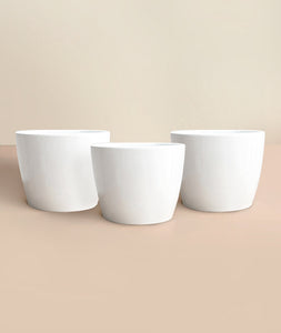 White Gloss Pot Trio