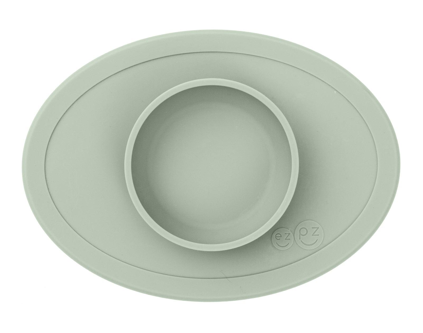 100% Silicone Suction Placemat and bowl ezpz Tiny Bowl GRAY 