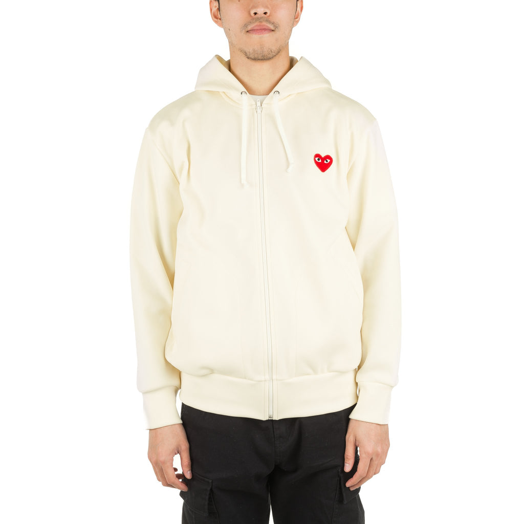 cdg hoodie ivory