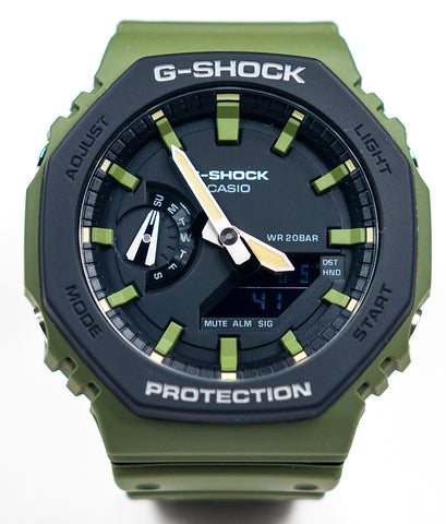 Casio G-Shock GA2110SU-3A GA2100 GA2110 Green front