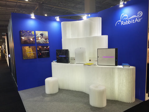 Rabbit Air booth showcasing MinusA2 and BioGS 2.0 air pufifiers