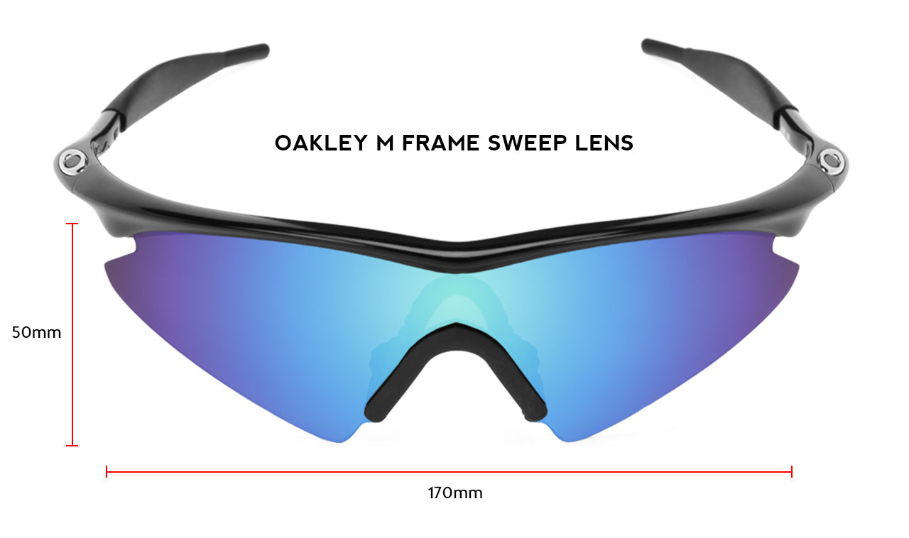Oakley M Frame Sweep Lens Measurements
