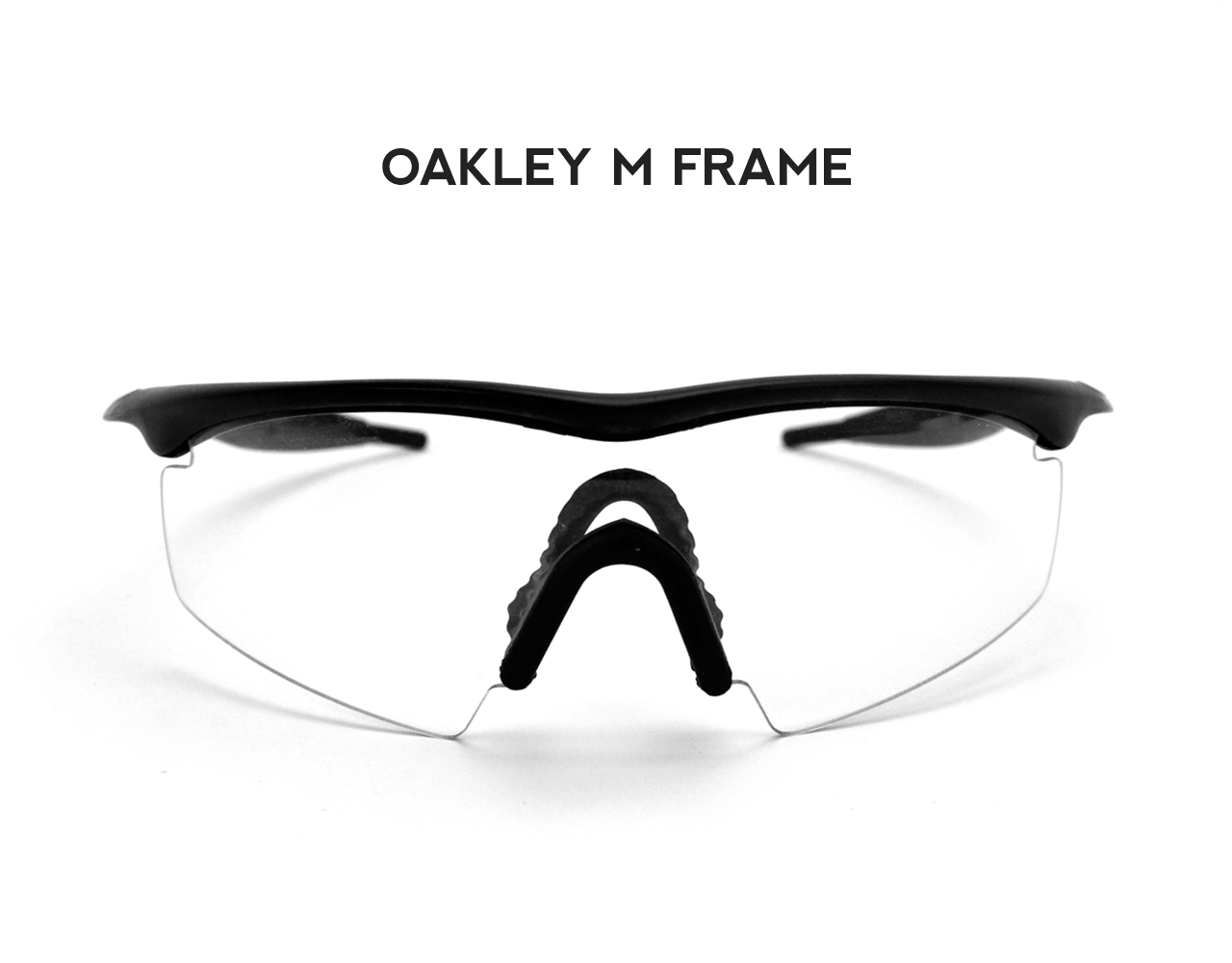 Spinning view of Oakley M Frame Sunglasses with clear lenses