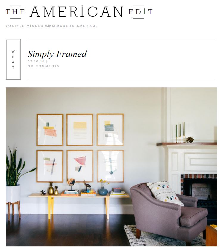 the american edit and simply framed