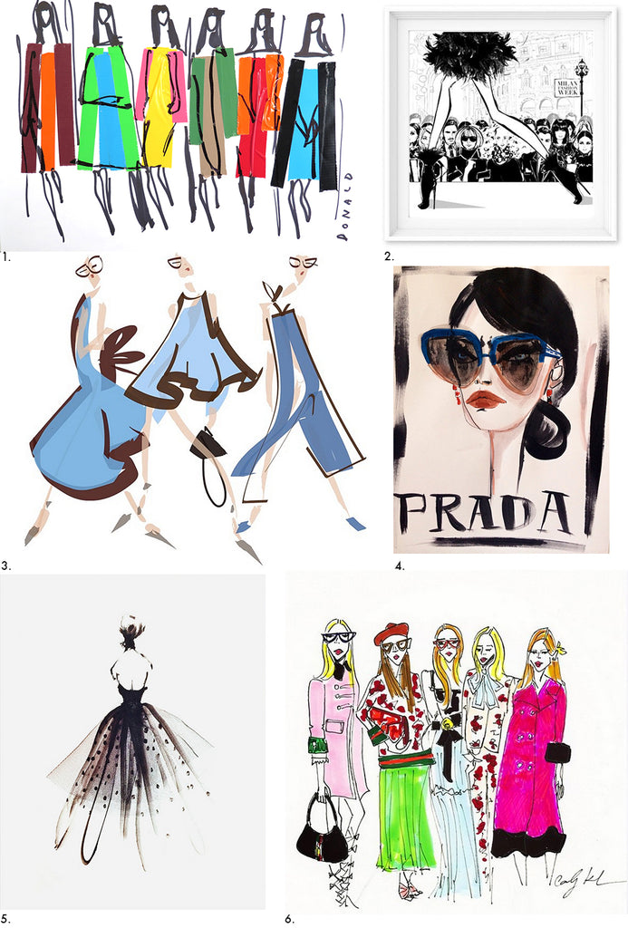 Best Fashion Illustrators 2015 via Simply Framed, including Donald Drawbertson, Jenny Walton, and Carly Kuhn. 