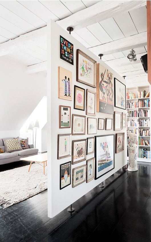 Eclectic gallery wall via Remodelista, Simply Framed 