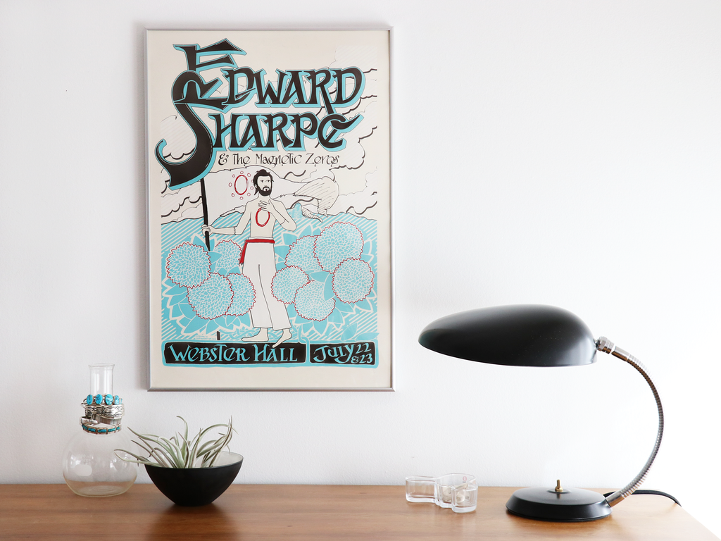 custom framed edward sharpe poster